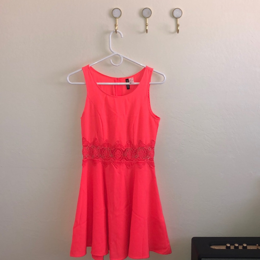 H&M neon skater mini dress